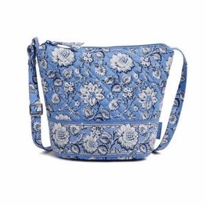 Vera Bradley Sweet Garden Blue Bucket Crossbody Handbag NEW W/O TAGS